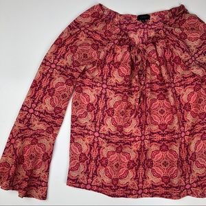 Sanctuary Boho Peasant Bell Sleeve Blouse Sz Small